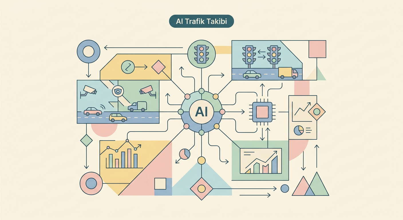 AI Trafik Takibi infografik: GEO Ölçümleme kapsamında kavramsal diyagram