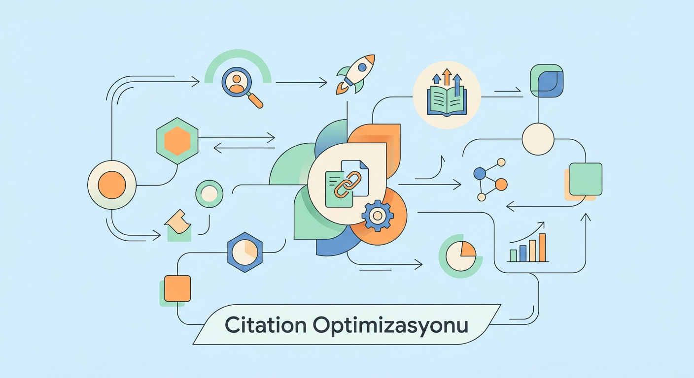Citation Optimizasyonu infografik: ChatGPT Optimizasyonu kapsamında kavramsal diyagram